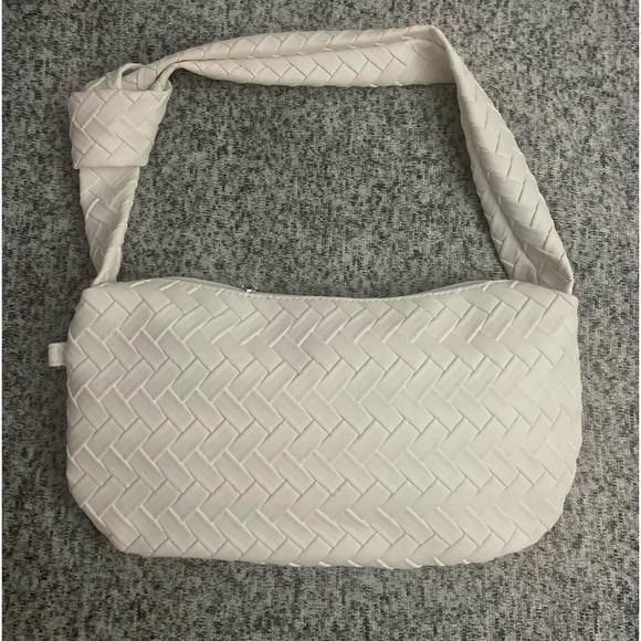 NEW Vegan Faux Leather Small White Jodie Top Handle Bag - Picture 2 of 5